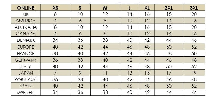international sizes for lindsey brown resort wear