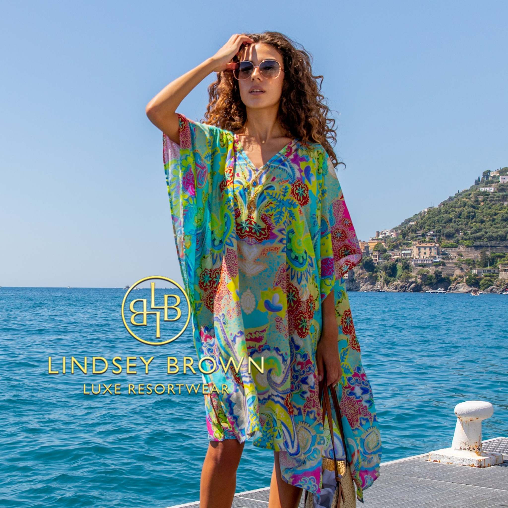 Sale designer beach coverups by Lindsey Brown luxury resort wear 